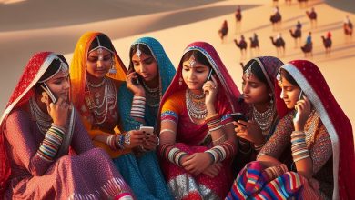 Rajasthani Women Waiting for Her Husband Call who in Indian Army, She Received Mobile in Rajasthan Government Free Smart Phone Distributions Camp, Now BJP Sarkar Banned this Scheme (Symbolic Photo)